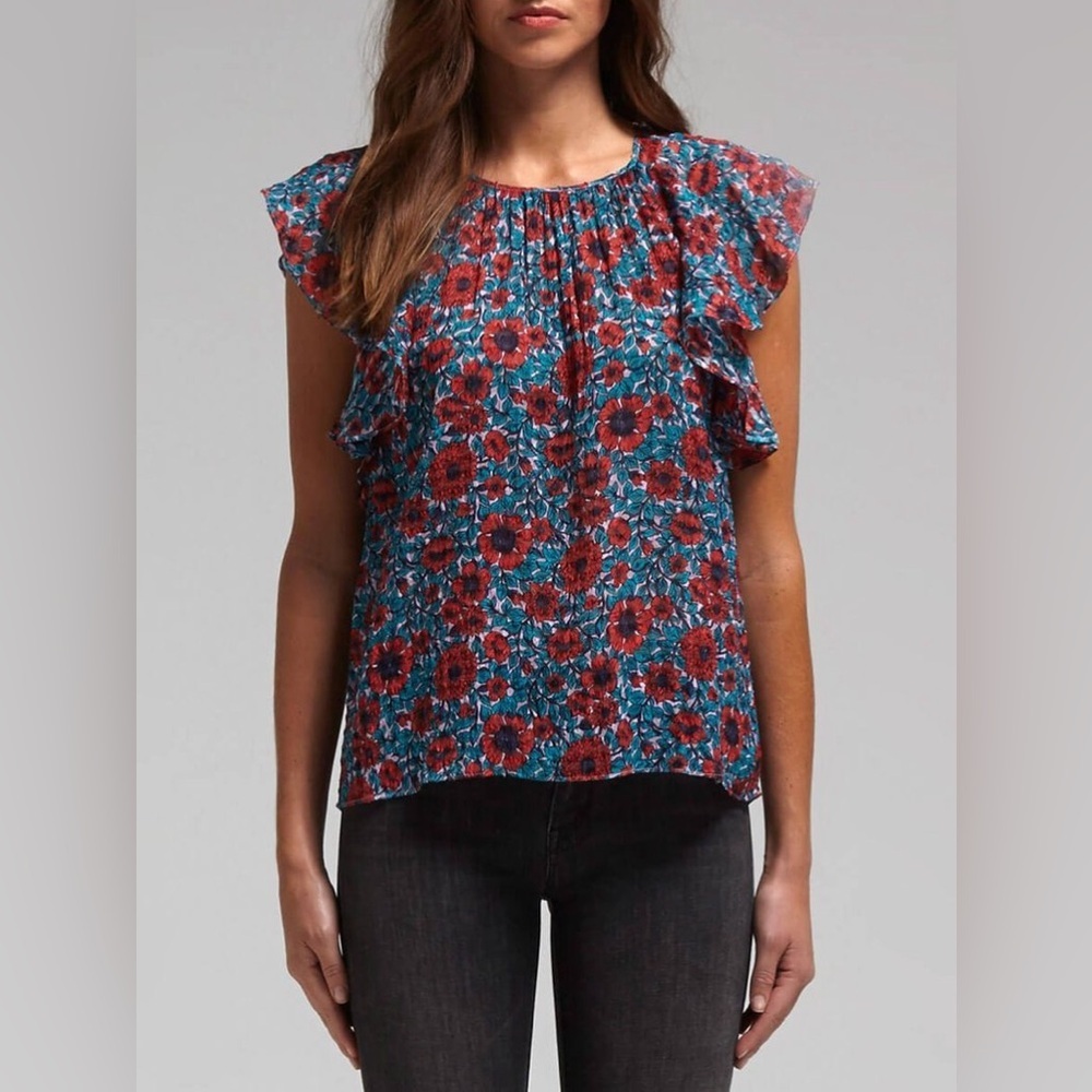 Rebecca Taylor 10 Lindsay Floral Top